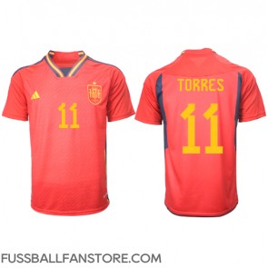 Spanien Ferran Torres #11 Replik Heimtrikot WM 2022 Kurzarm